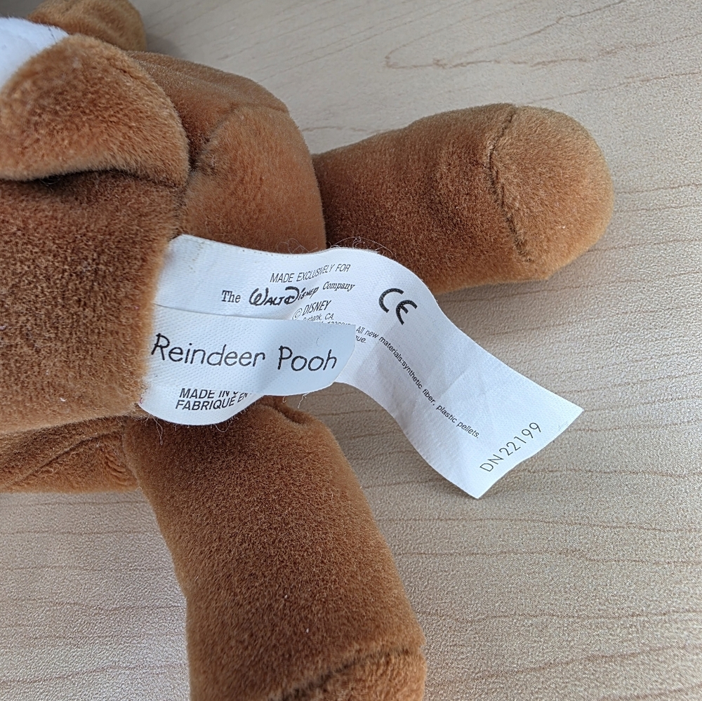 Winnie‎ The Pooh Reindeer Pooh 1999 Vintage Christmas Plush Toy - Picture 5 of 6